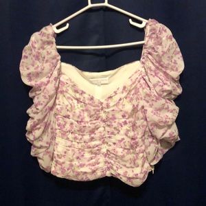 Carolina Constas size M Brand new without tags ruched floral top size M